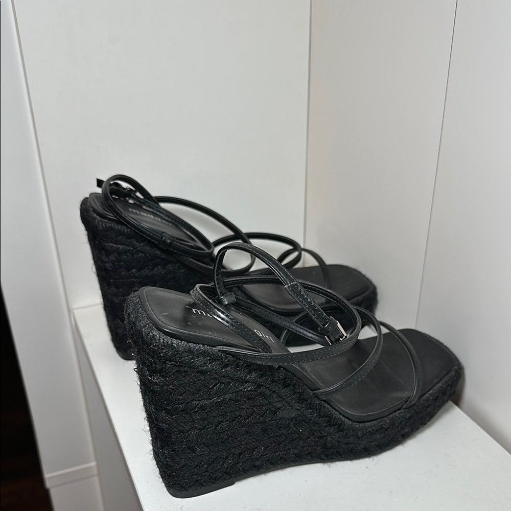 Madden Girl Black Strappy Heels - Picture 4 of 6